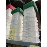 LOT: (12) Bacs à Mesurer, 3.5 L. avec Couvercles