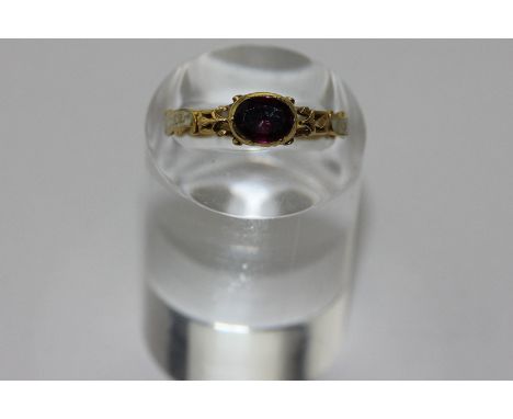 A George II gold, enamel and amethyst mourning ring, the shank inscribed Sir Oswald Mosley OB17 1757, ALT 52 with accompanyin