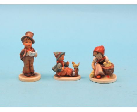 Three Goebel figures, designed by Hummel 