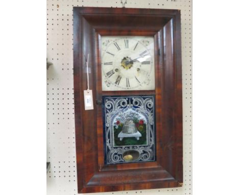 A Connecticut shelf clock, in mahogany case, with key, pendulum and two weights