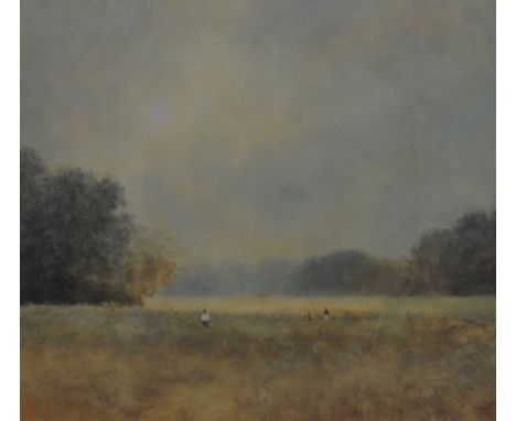 After John Bond (b.1945, British), lithograph print, Figures in field, signed to the lower left, a limited edition 320/500, f
