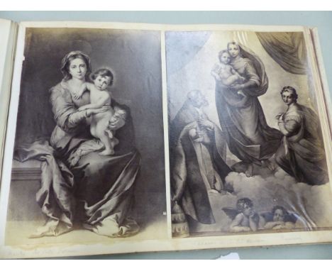 AN ALBUM WITH THE TITLE ROMA CONTAINING PHOTOGRAPHS OF ROME, POMPEII AND OTHER ITALIAN SITES TOGETHER WITH PHOTGRAPHIC REPROD