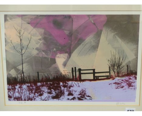 R. SHAPLEY (CONTEMPORARY SCHOOL).  ARR.  FENCE AT WROXTON ABBEY.  TWO PENCIL SIGNED LIMITED EDITION COLOUR PRINTS.  30 x 41cm