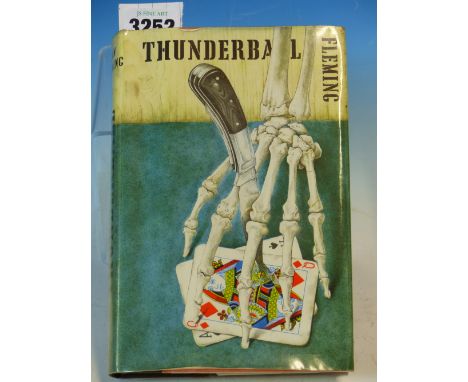 IAN FLEMING, THUNDERBALL, PUBLISHED BY JONATHAN CAPE, COPYRIGHT 1961 BY GLIDROSE PRODUCTIONS LTD, FIRST EDITION (?), WITH DUS