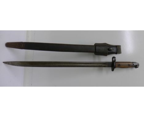 A 1907 Enfield bayonet and scabbard