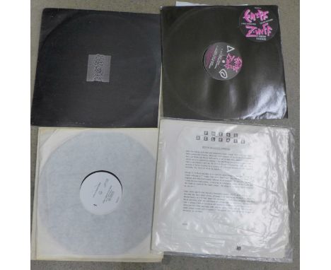 A British Electric Foundation Heaven 17 advance promotional vinyl record with press release dated 5/3/81, a Little River Band