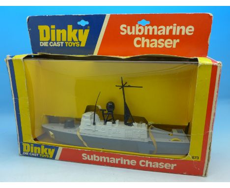 A Dinky Toys Submarine Chaser, boxed, 673