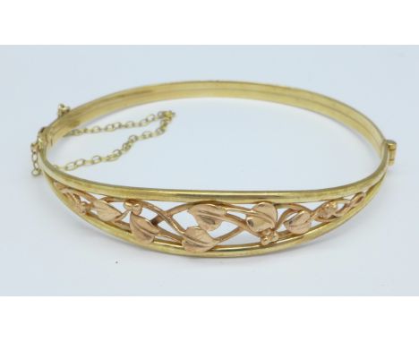 A 9ct Clogau gold Tree of Life bangle, 10.9g, with box