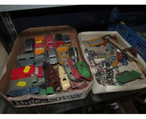 Various pre and post war Dinky Toys model vehicles and a small quantity of other makes, including a Lehmann Gnom Nr 807 car (