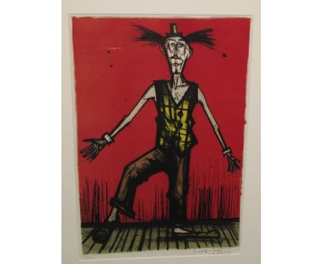 After Bernard Buffet (1928-1999) - 'Bibert - from Mon Cirque' lithograph, signed edition of 120, signed and numbered 2/120 in
