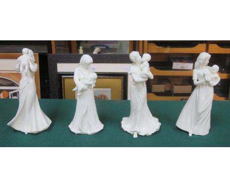 FOUR VARIOUS ROYAL WORCESTER GLAZED LIMITED EDITION FIGURES 