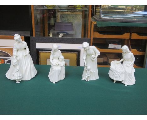 FOUR VARIOUS ROYAL WORCESTER GLAZED LIMITED EDITION FIGURES 