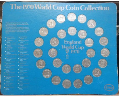 1970 ESSO ENGLAND WORLD CUP COIN COLLECTION 