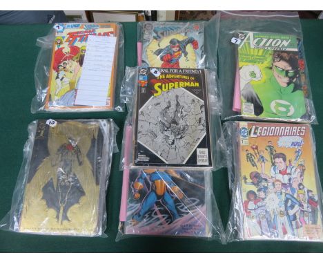 APPROXIMATELY SEVENTY-FIVE VARIOUS DC COMICS INCLUDING SUPERBOY, SUPERMAN AND GREEN LANTERN, ETC. 