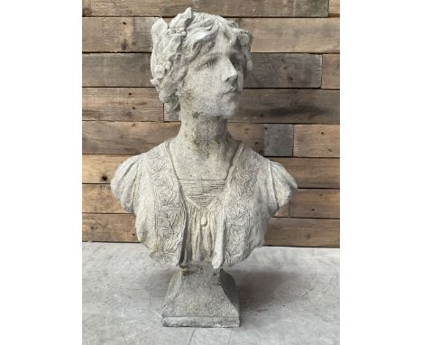 Victorian design cast bust depicting Marie-AnneDimensions: Height:&nbsp;61cm&nbsp; Depth/Diameter:&nbsp;42cm