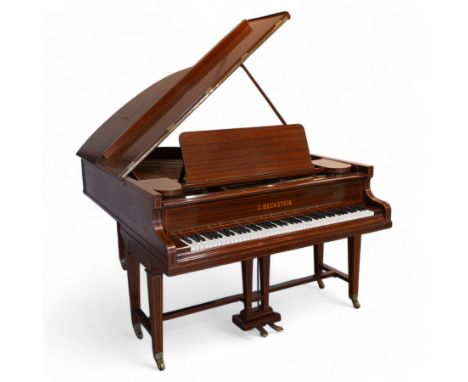 Carl Bechstein model A  grand piano serial No 44945 (1898), in a Sheraton revival mahogany case with inlaid satinwood stringi