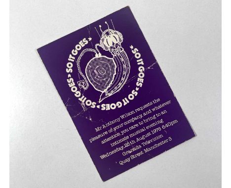An original and rare card invite / ticket for the filming of Granada TV programme 'And So It Goes' scheduled for Wednesday Au