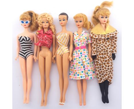 Mattel Barbie group of unboxed reproduction vintage dolls, including Beverly Hillbillies Elly May doll; unchecked for complet