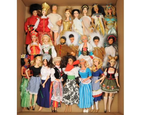 Mattel Barbie x twenty-three including: ancient princesses, dolls of the world plus others, unchecked completeness or correct