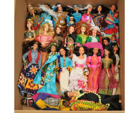 Mattel Barbie x twenty-four including: dolls of the world, princesses plus others, unchecked for completeness or correctness,