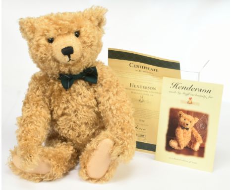 Steiff Henderson (Robert) teddy bear, exclusive for Teddy Bears of Witney, 1997, white tag 653780, LE 2000, mohair, certifica
