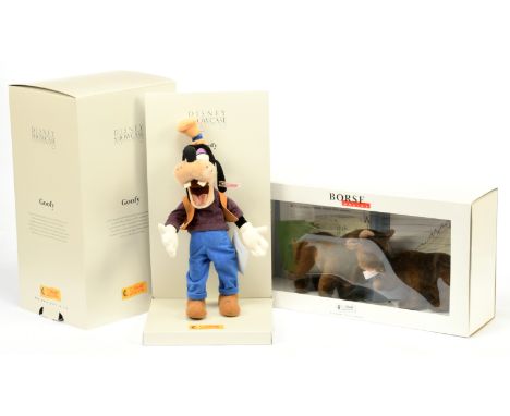 Steiff pair including: (1) Disney Showcase Goofy, LE, white tag 680106, swing label certificate (slight mould stains), within