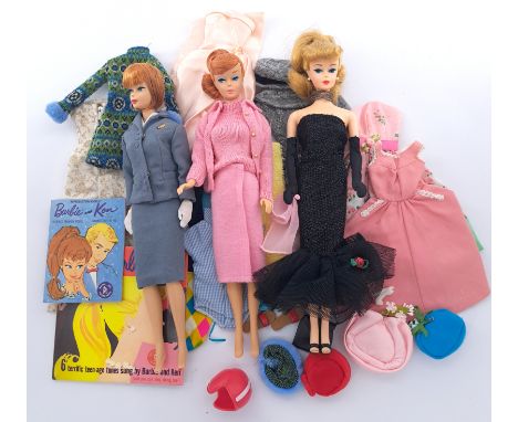 Mattel Barbie unboxed reproduction dolls plus clothes and accessories; Excellent to Near Mint; (3).&nbsp;
