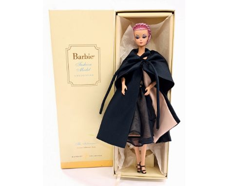 Mattel Silkstone Barbie dressed in Midnight Mischief, gold label, within Good incorrect box (sticker to bottom), repainted fe