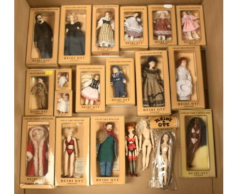 Heidi Ott Collectable Miniature Dolls, 1:12 scale, Excellent Plus to Near Mint, mainly boxed, many with certificates; (qty).