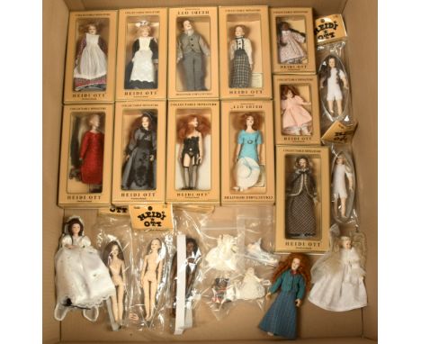 Heidi Ott Collectable Miniature Dolls and some baby dolls, 1:12 scale, Excellent Plus to Near Mint, mainly boxed, some with c