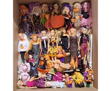 Mattel Barbie collection of unboxed Halloween dolls; unchecked for completeness or correctness, Good to Excellent; (qty).&nbs