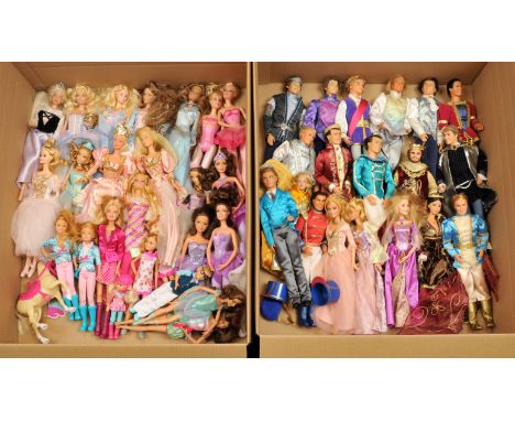 Mattel Barbie and Ken x forty-four including: princes and princess's, ballerinas, riding school plus others, unchecked for co
