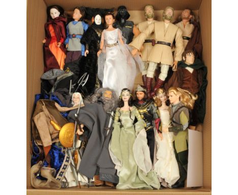Mattel and Hasbro dolls including: Mattel Star Wars dolls, Queen Amidala, Padme, Princess Leia; Hasbro Lord of the Rings doll
