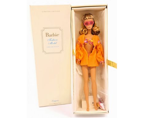 Mattel Silkstone Barbie Palm Beach Swim Suit, gold label, # R4483 within Good incorrect box (sticker to bottom), unchecked fo