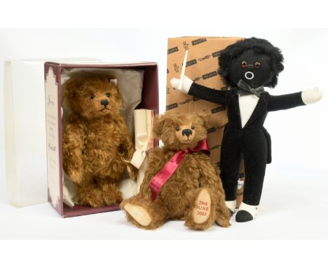 Steiff Jeremy bear plus other including: (1) Steiff Hamleys Jeremy, white tag 652868, LE 1500, mohair, certificate, within Go