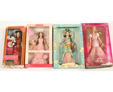 Mattel Barbies x three including: (1) Barbie Styled by Yuming, # 25792; (2) Chinese New Year, # M6037; (3) Happy Chinese New 
