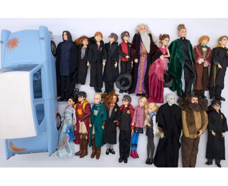 Mattel Harry Potter unboxed collection of dolls, plus 'flying car'; Excellent to Excellent Plus; not checked for completeness