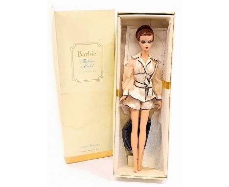 Mattel Silkstone Barbie Suite Retreat, Gold Label, # G8078, within Good Box (water marks to top), restyled hair, unchecked fo