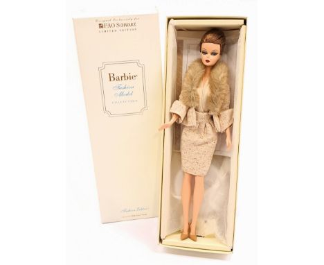 Mattel Silkstone Barbie The Interview, Gold Label, # K7964, within Good Box (incorrect lid), repainted features, unchecked fo