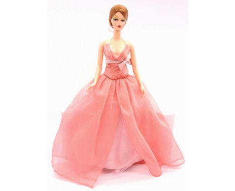 Mattel Silkstone Barbie redressed in Barbie collector pink label 2008 # L9590, restyled hair, unchecked for completeness or c