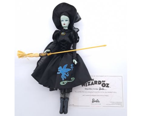 Mattel Barbie Wicked Witch of the West unboxed doll, R4521, with certificate, unchecked for completeness, MISSING stand and b