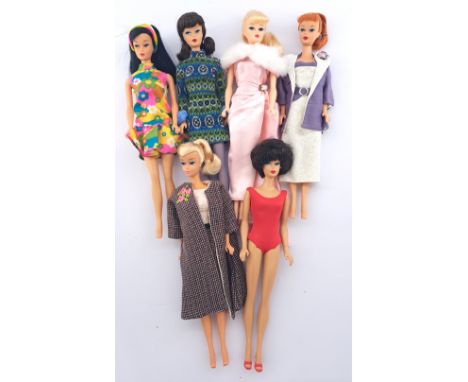 Mattel Barbie group of unboxed reproduction vintage dolls; unchecked for completeness or correctness, Excellent to Excellent 