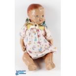 Period 16" Composite Doll, with glass eyes and knitted clothes