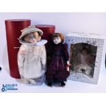 Porcelain Doll Collection, to include - a Seymour Mann collector doll, 2x H Samuel Christmas 2000