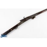India & Punjab - Indian matchlock rifle (torador) scarce Sikh matchlock made during the reign of