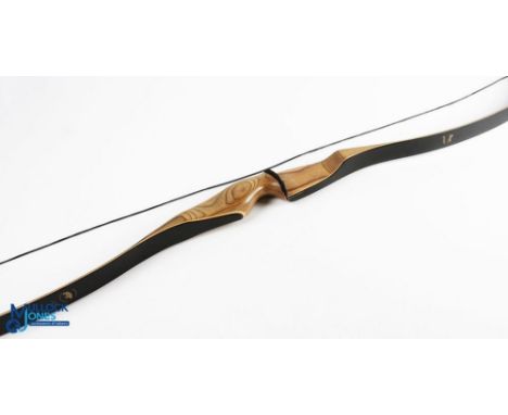 Vintage Bear Archery Grizzly Glass Powered Recurve Bow 45# Amo BC -09-444- 58" made in Gainsville Florida arrow rest on right