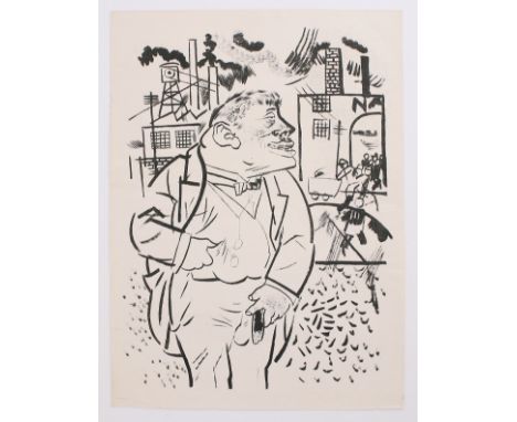 GEORGE GROSZ (1892-1959, Berlin) Die Räuber 1 Bl. Titel und Impressum sowie 9 Lithographien. 1923.  Jeweils 71 x 56 cm. Dücke