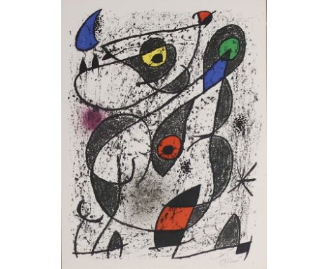 JOAN MIRÓ (1893 Barcelona - 1983 Palma) À l'encre IIFarblithographie auf Arches-Velin.36 x 26,5 cm.Mourlot 838.