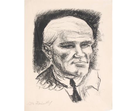 OTTO DIX (1891 Untermhaus bei Gera - 1969 Singen) Portrait Otto Freundlich Lithographie auf Bütten. 1923. 39 x 26,8 cm (41 x 