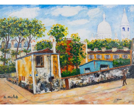 ELISEE MACLET (FRENCH 1881-1962)Rue de Montmartre oil on canvas 50 x 65 cm (19 3/4 x 25 5/8 in.) signed lower left PROVENANCE